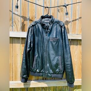 Members Only Faux Leather racing Jacket